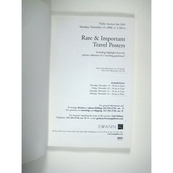 SWANN Catalog August 2006 Rare Travel Posters 2093 PPB National Park World Fair - Picture 3 of 7